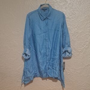 NEW.Zac & Rachel Women's Denim Blue Shirt Size M